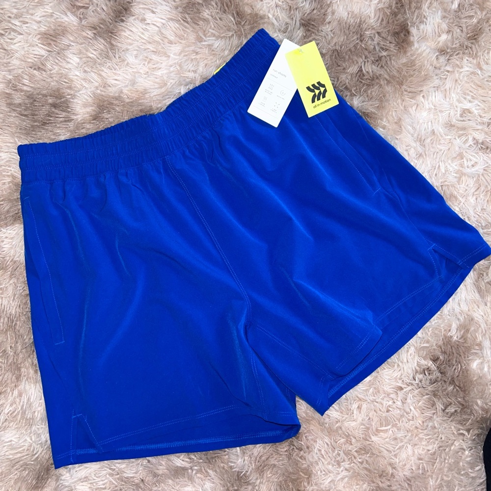 NWT All in Motion, Men’s Active Light Unlined Running Shorts 5” - Zipper Pockets - Picture 4 of 7